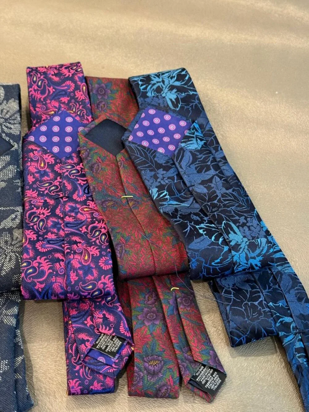 Lot of 6 Ted Baker Men's Floral Pattern Neckties